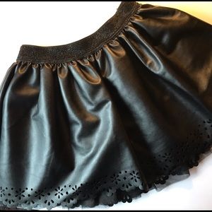 Black skirt tulle glitter cutouts. Girls size lg large 10/12. 1989 Place